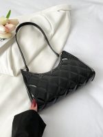 Geometric Embossed Solid Color Simple Shoulder Bag2